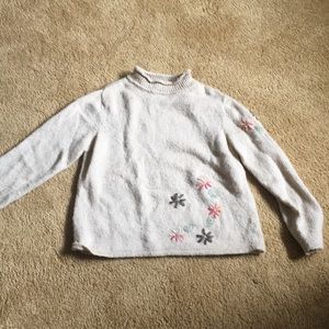 Beige floral sweater